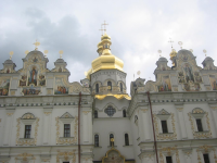 The Uspensky Sobor (Dormition Cathedral), the main church of the the Kyiv Pechersk Lavra (Kyiv Monastery of the Caves) complex